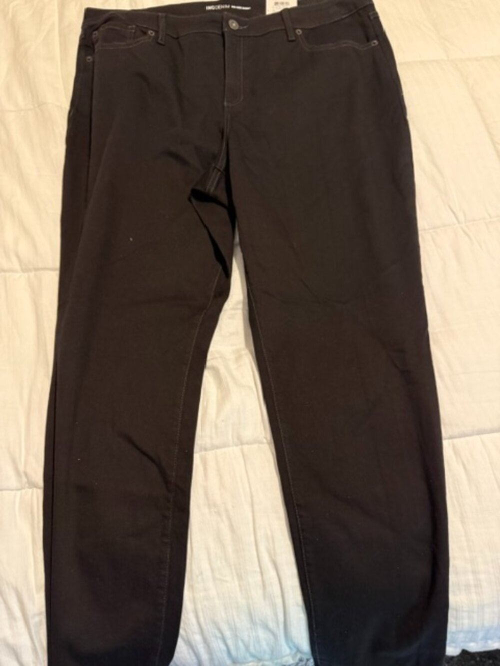 INC  Madison Skinny Jeans NWT Women's  Black Stretch Mid Rise